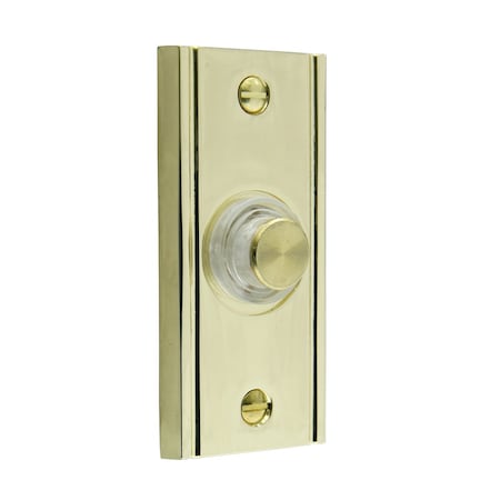 DP1631 Wired Classic Contemporary Unlit Pushbutton Solid Brass Doorbell AB